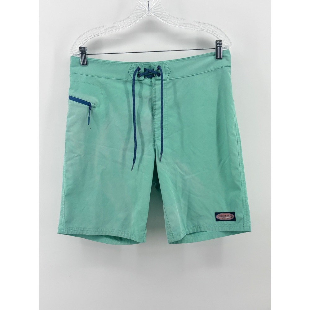 Vineyard Vines Mens Board Shorts Size 30 Seafoam Green Performance Swim‎ Trunks